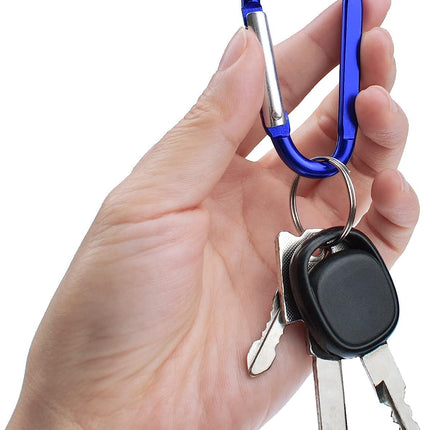 Carabiner - D-ring clip hook - Durable keychain - Camping accessory - Suitable for outdoor fishing, hiking, backpacking - 10 pieces.