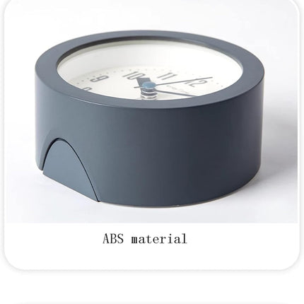 Alarm clock - Children's alarm clock - Round silent analogue alarm clock without ticking - Wake up gently - Increasing volume - Battery operated - Snooze and light function - Easy to set desk alarm clock.