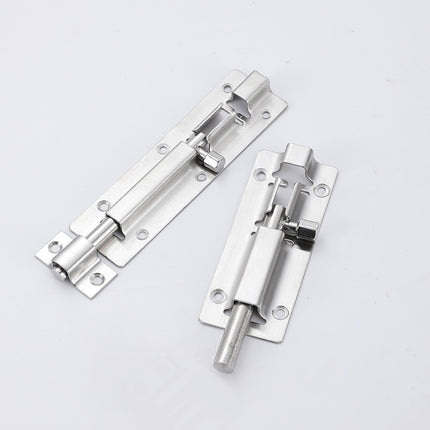Door Latch - Sliding Latch Made of Stainless Steel 304 with Screws - Suitable for Bathrooms, Bedrooms, Sheds and Garden Toilets - 4" (97mm).