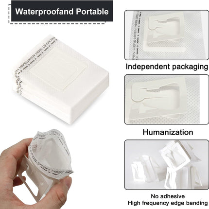 Coffee Filter Bags - with Hanging Loop - Portable Paper Coffee Filters for Most Cups - Travel, Camping, Home, Office - Pack of 100.