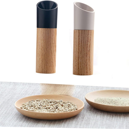 Pepper Mill - Manual Ceramic - Wooden Kitchen Utensil - For Freshly Ground Spices - Easy to Clean - 160mm * 45mm - White.