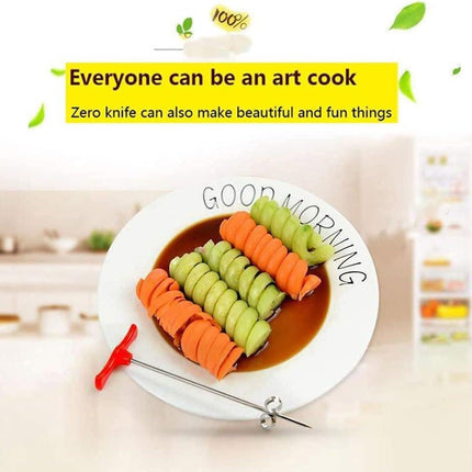 Vegetable cutter - Cutting tools - Potato, carrot, cucumber salad cutter - Manual spiral cutter - Baking - 20 pieces.