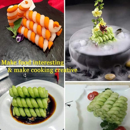 Vegetable cutter - Cutting tools - Potato, carrot, cucumber salad cutter - Manual spiral cutter - Baking - 20 pieces.