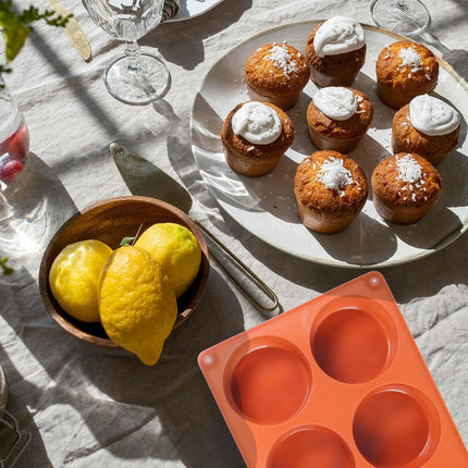 Muffin Tin - Yorkshire Pudding Pan with 6 Cavities - Silicone Cupcake Molds for Baking - Silicone Muffin Molds, Non-Stick Muffin Molds, Cookie Jelly Molds - Pack of 2.