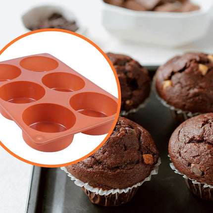 Muffin Tin - Yorkshire Pudding Pan with 6 Cavities - Silicone Cupcake Molds for Baking - Silicone Muffin Molds, Non-Stick Muffin Molds, Cookie Jelly Molds - Pack of 2.