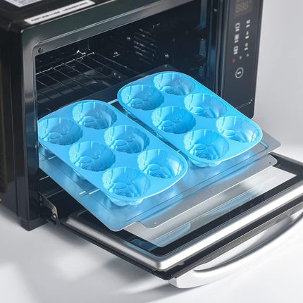Cavity Flower Shaped Silicone Molds - Non-Stick Silicone, Jumbo Roses, Suitable for Candy, Chocolate, Jelly, Ice Cubes and Roses - Set of 3.