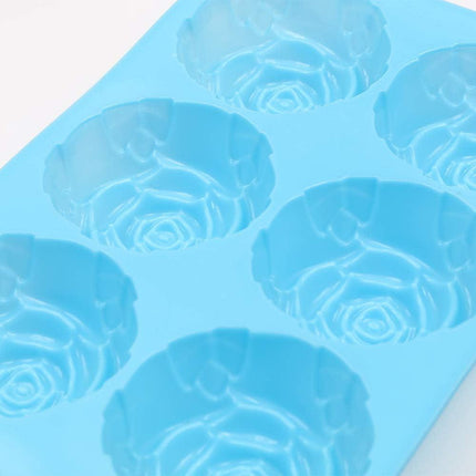 Cavity Flower Shaped Silicone Molds - Non-Stick Silicone, Jumbo Roses, Suitable for Candy, Chocolate, Jelly, Ice Cubes and Roses - Set of 3.