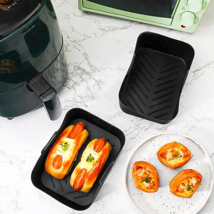 Airfryer Accessory Set - Silicone Liner, Grill, Steam Basket, Baking Tray and Pan - Set of 7.