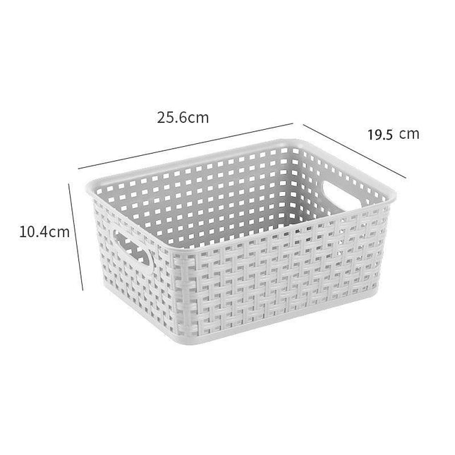 Storage basket - simple office supplies - storage basket - storage box for desk and study room snacks - white.