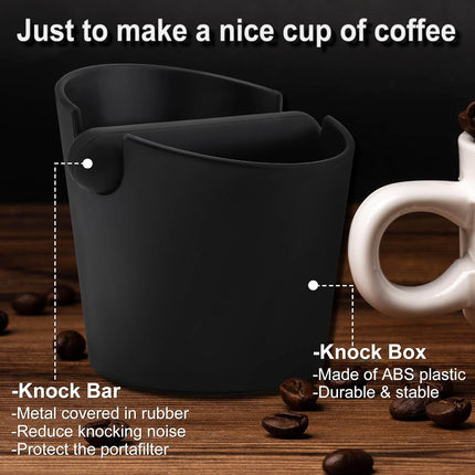 Silicone Coffee Grounds Container + Coffee Mat - Suitable for Office and Home - With Removable Tamper and Non-Slip Base.