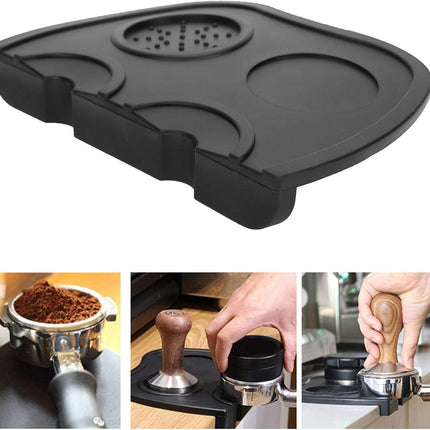 Non-slip coffee mat - Silicone accessories for coffee machines - Accessories for large coffee machines - Kitchen tools for espresso and coffee machines - 21*15*0.6cm.
