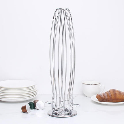 Coffee capsule holder - 40 capsules Coffee pod holder - Coffee pod holder - Silver.