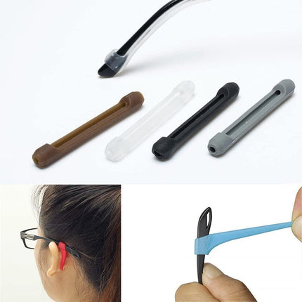 Silicone Ear Hooks - Eyeglass Accessories - Anti-slip and Anti-fall Leg Straps - Fixed Glasses Frame - Suitable for Reading, Sports and Other Activities - 10 Pairs.
