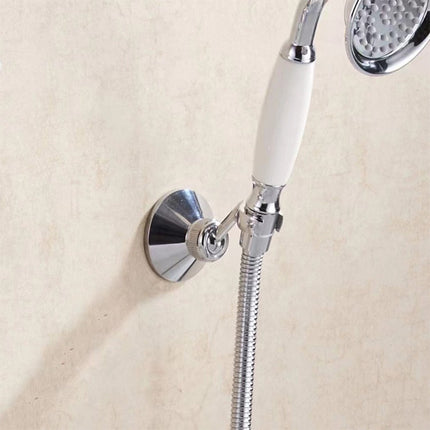 Shower Head Bracket - Adjustable Bracket - Bathroom Chrome Wall Mount - 22mm.