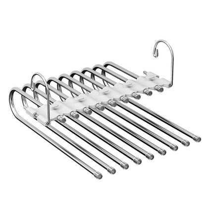 clothes hangers-stainless steel trouser rack-space saving-trouser rack-wardrobe-storage rack-5 tiers-1.
