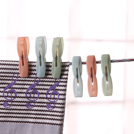 Clothes pegs - Windproof plastic clothes pegs for outdoor use with storage basket - Suitable for sheets, underwear and socks - 30 pieces.