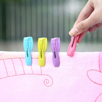 Clothes pegs - Windproof plastic clothes pegs for outdoor use with storage basket - Suitable for sheets, underwear and socks - 30 pieces.