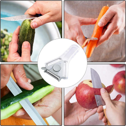 Grater - Cheese Grater - Portable Switchable Peeler - Small Switchable Stainless Steel Food Grater - with Spoon Hole - Blue.