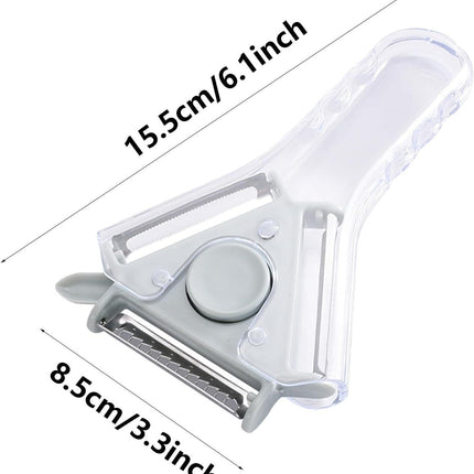Grater - Cheese Grater - Portable Switchable Peeler - Small Switchable Stainless Steel Food Grater - with Spoon Hole - Blue.