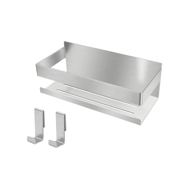 Shower Shelf - No Drilling Required - Strong 3M Self-Adhesive Wall Shelf No Drilling Required - Stainless Steel - Neat Storage Basket for Shampoo and Gel - Shower Organizer - 1 Pack Silver.