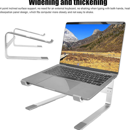 Laptop Stand - Riser - Ergonomic Desktop Computer Stand Made of Aluminum Alloy - with Anti-slip Pads and Ventilation Design - Suitable for 10-17.3 Inch Laptops.