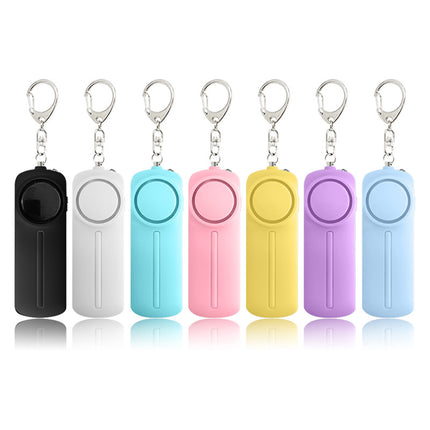 Personal Safety Alarm - Keychain - with LED Light 130DB Personal Alarm - for Women, Girls and Seniors - White.