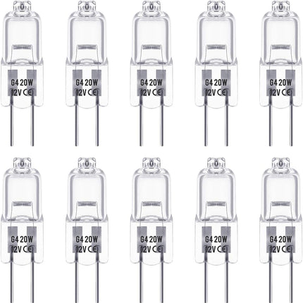 G4 LED lamp - G4 12V 20W halogen lamp - Warm white 3000K - 350LM - Dimmable LED G4 halogen capsule lamp - Suitable for kitchen lighting, signal lighting - 10-pack.