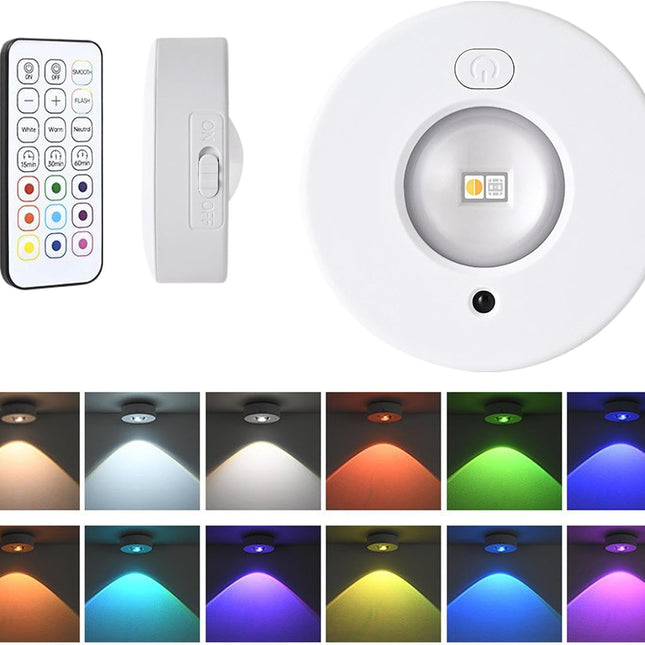 LED Cabinet Light - Rechargeable Bar Lamp with Dimmer and Remote Control - 500mAh USB Dimmable Recessed Light - Suitable for Kitchen, Bedroom, etc..