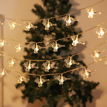 LED Christmas decorative light string - Elk Christmas tree ornament mood light - 3 battery box - 6 m 40 lights.