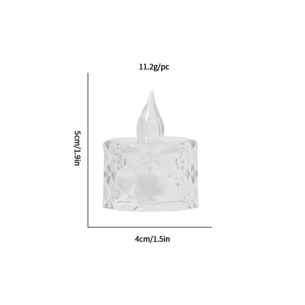 LED Candles - Candle Lighting - LED Electronic Candles - Clear Crystal - Proposal Decorative Lighting - Birthday Gift Acrylic Candle Lighting.