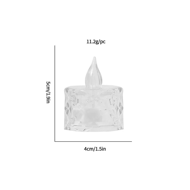 LED Candles - Candle Lighting - LED Electronic Candles - Clear Crystal - Proposal Decorative Lighting - Birthday Gift Acrylic Candle Lighting.