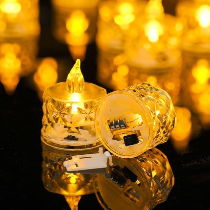 LED Candles - Candle Lighting - LED Electronic Candles - Clear Crystal - Proposal Decorative Lighting - Birthday Gift Acrylic Candle Lighting.