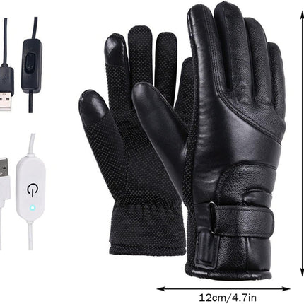 Electric Heated Gloves - USB Rechargeable, Waterproof & Breathable with Adjustable Fit for Skiing, Cycling, Hiking & Outdoor Adventures – Ideal for Cold Weather Conditions.