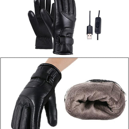 Electric Heated Gloves - USB Rechargeable, Waterproof & Breathable with Adjustable Fit for Skiing, Cycling, Hiking & Outdoor Adventures – Ideal for Cold Weather Conditions.