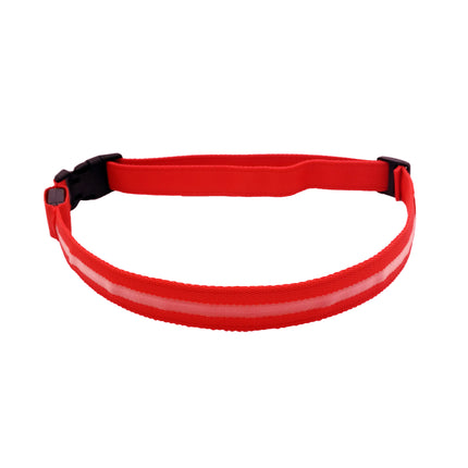 Reflective Waist Belt – USB Rechargeable LED Safety Belt for Cycling, Hiking, Running & Mountain Walking – Adjustable up to 100cm with Secure Snap Closure – 3 Light Modes – Ideal for Night Outdoor Activities – Red.