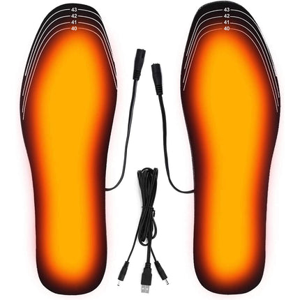 Heated Insoles Rechargeable - Reusable Cut to Size - Washable Electric Heating Insole USB - Warm Insoles for Winter Men Women.