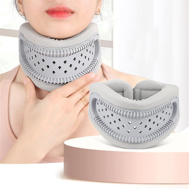 Neck Brace - Neck Pain - Neck Brace for Pain Relief and Support, Soft Adjustable Cervical Collar, Neck Traction Device, Neck Protectors for Spinal Stability and Alignment, Neck Pressure Relief for Men and Women - Gray.