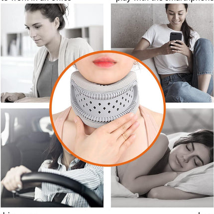Neck Brace - Neck Pain - Neck Brace for Pain Relief and Support, Soft Adjustable Cervical Collar, Neck Traction Device, Neck Protectors for Spinal Stability and Alignment, Neck Pressure Relief for Men and Women - Gray.