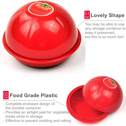 Vegetable Storage Box - Storage Box - 3 Piece Fresh Storage Box Set - Avocado, Tomato & Onion - Reusable Food Storage Containers with Lid.