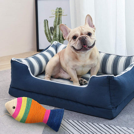 Interactive Cat Toys - Cat Toys - Intelligence Cat Toys - Sisal Scratching Mat in Fish Shape - Durable Scratching Toys for Cats - Protects Furniture & Provides Long-Lasting Fun - 3 Pieces.