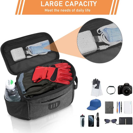 Waterproof Bike Frame Bag - Large Capacity - Top Tube Phone Holder - For MTB Mountain Bike & Road Bike.