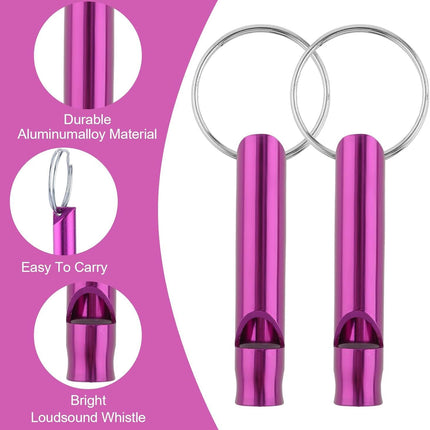 Metal Emergency Whistles - Set of 12 - Referee Whistles for Sports, School & Outdoors.