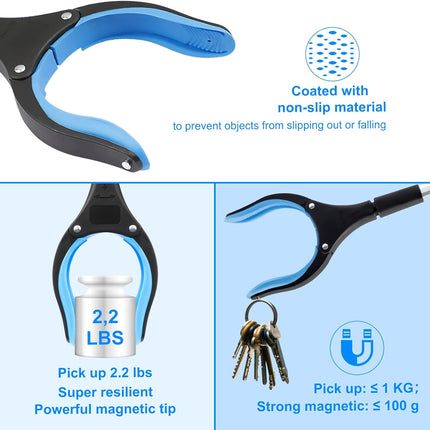 Grabber Set of 2 - 83 cm - Foldable Grabber - With Magnet & 360° Rotating Head - Litter Grabber.