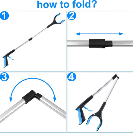 Grabber Set of 2 - 83 cm - Foldable Grabber - With Magnet & 360° Rotating Head - Litter Grabber.