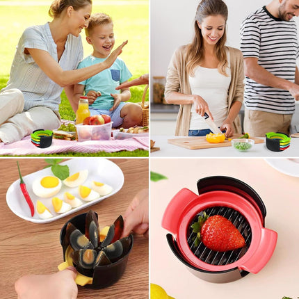 3-in-1 Egg Slicer - Egg Separator - Stainless Steel 304 - For Eggs, Strawberries & Soft Foods - Easy to Clean.