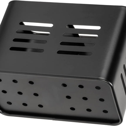Set of 2 Cutlery Holders - Black & Silver - 430 Stainless Steel Cutlery Basket - Countertop Drainer - Modern & Rustproof.