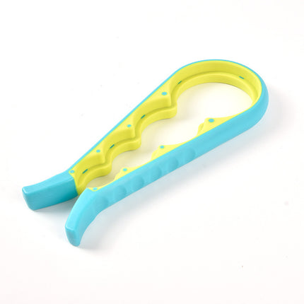 Multifunctional Jar Opener & Bottle Opener - Non-Slip Kitchen Aid - Ideal for the Elderly & Weak Hands - Blue.