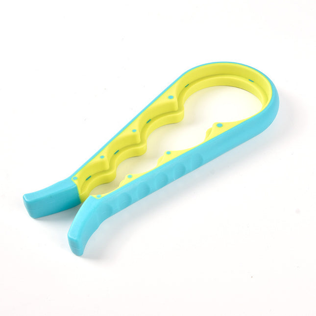 Multifunctional Jar Opener & Bottle Opener - Non-Slip Kitchen Aid - Ideal for the Elderly & Weak Hands - Red.