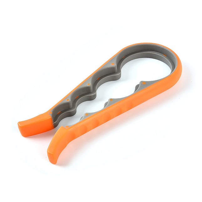 Multifunctional Jar Opener & Bottle Opener - Non-Slip Kitchen Aid - Ideal for the Elderly & Weak Hands - Orange.