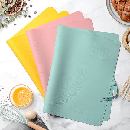 Large Silicone Baking Mat - 60x40 cm - Non-slip Dough Mat with Measurement Marking - Rolling Mat for Dough & Fondant - Pink.